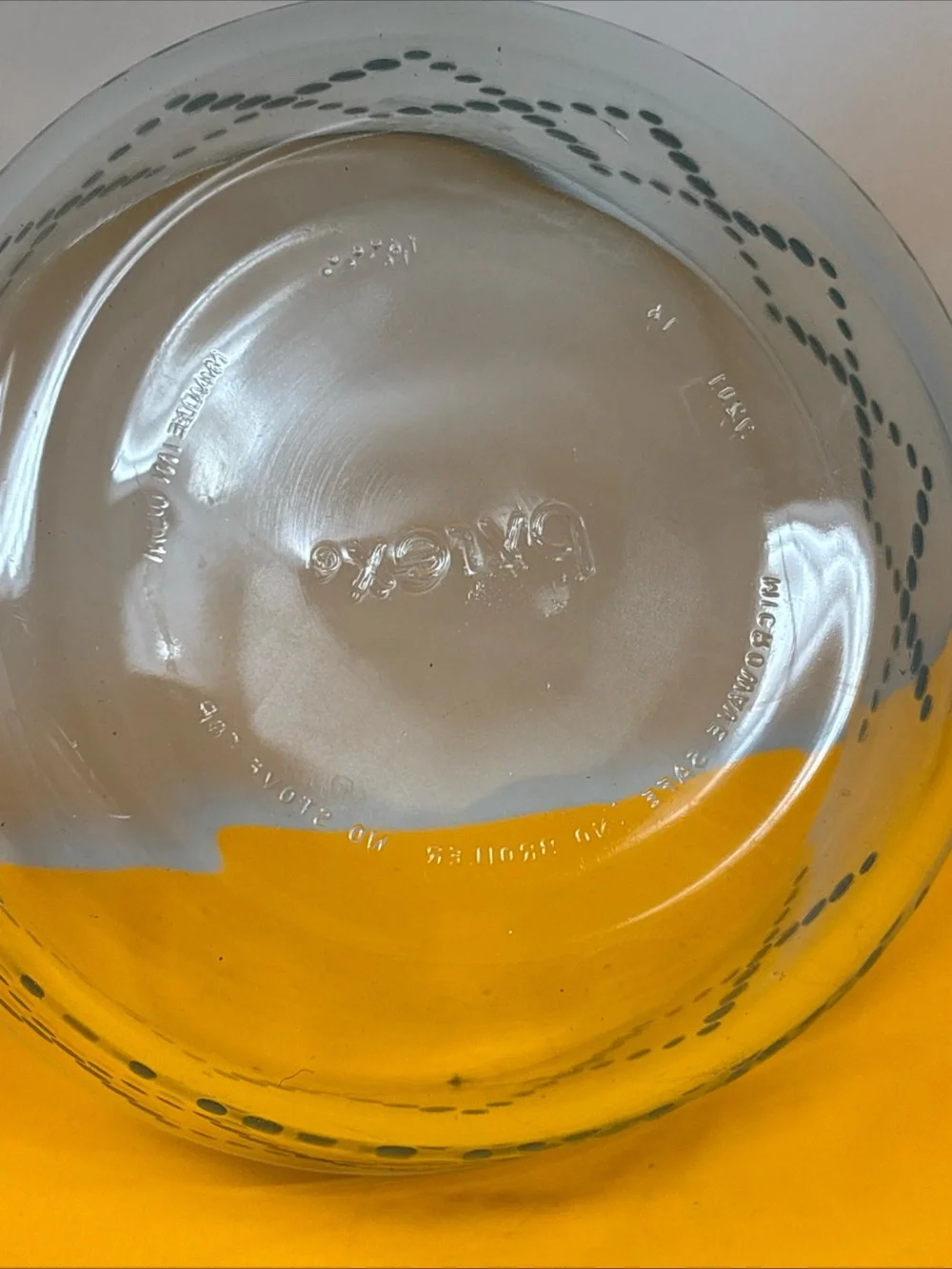 4 pc Stack of Vintage PYREX Glass Bowls with Blue and White Geometric Print used - Picture 12 of 16
